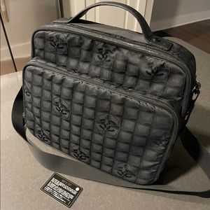 CHANEL Travel Line messenger computer travel bag